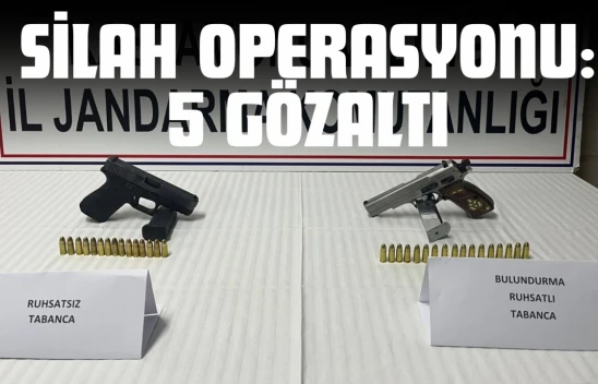 Kastamonu'da Silah Operasyonu: 5 Gözaltı