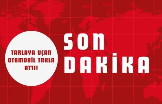 Kastamonu'da Tarlaya Uçan Otomobil Takla Attı!