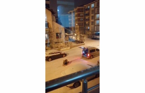 Kastamonu'da Yoğun Kar, Vatandaşlara Kayak Keyfi Yaşattı