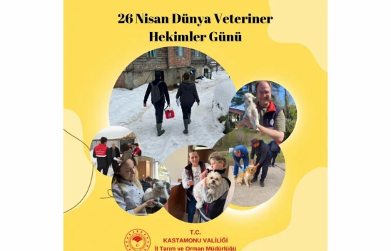 Kastamonu İl Tarım ve Orman Müdürlüğü'nden Dünya Veteriner Hekimler Günü Mesajı