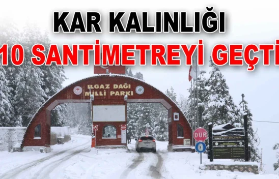 Kastamonu Ilgaz Dağı'nda Kar Yağışı: Kalınlık 10 Santimetreyi Aştı!