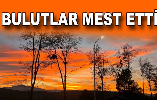 Kastamonu Semalarındaki Kızıl Bulutlar Kendine Hayran Bıraktı