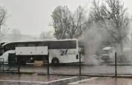 Kastamonu Taşköprü'deki otobüs yangını korkuttu