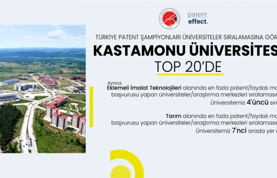 Kastamonu Üniversitesi Patent Şampiyonları Arasına Girdi