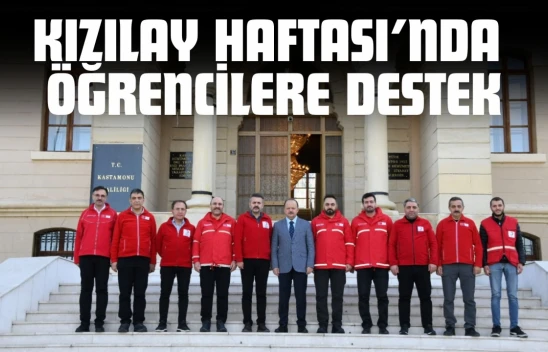 Kızılay Haftası'nda Öğrencilere Destek