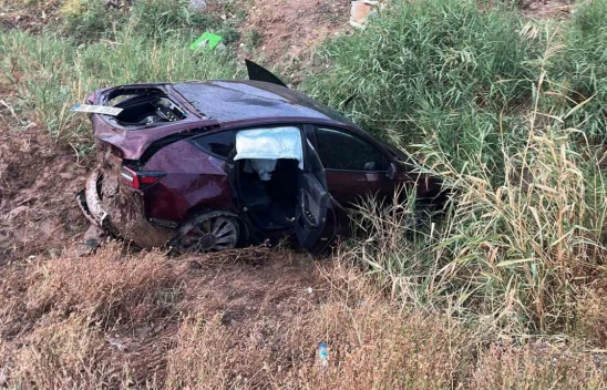 Otomobil Şarampole Devrildi: 1 Yaralı