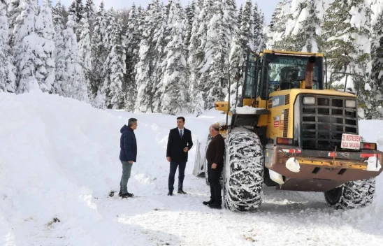 Küre'de Karla Mücadele Çalışmaları Yerinde İncelendi