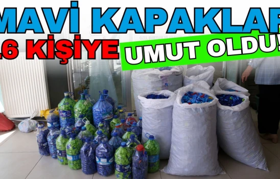 Mavi Kapaklarla Engelliler İçin Tekerlekli Sandalye Alındı