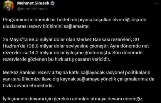 Merkez Bankası rezervleri 10 milyar dolar arttı