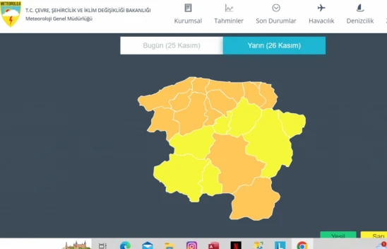 Meteoroloji'den Kastamonu'ya Turuncu Kod!