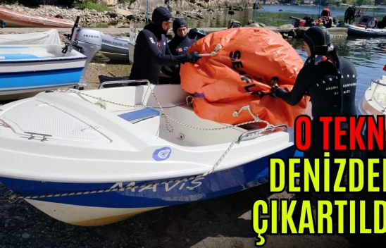 O Tekne Denizden Çıkartıldı