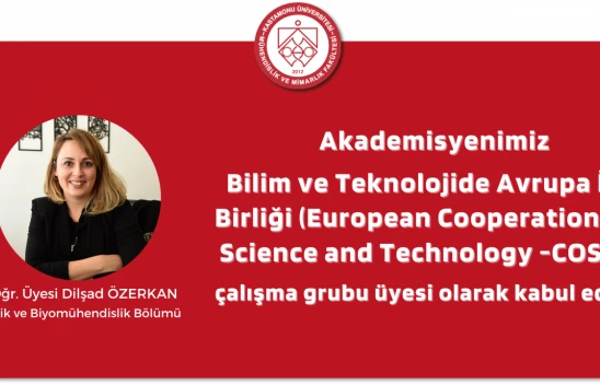 Özerkan, COST Üyesi Olarak Kabul Edildi