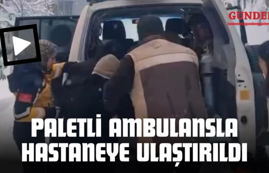 Paletli Ambulansla Hastaneye Ulaştırıldı