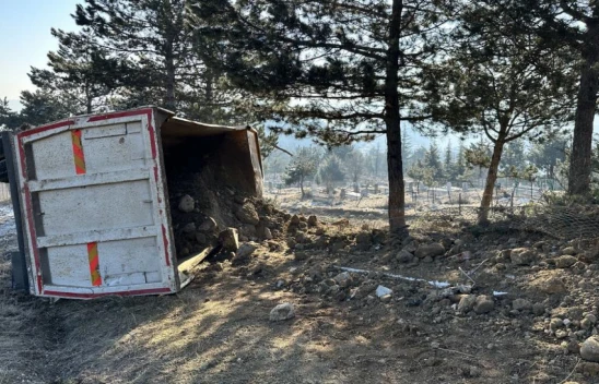 Rampadan İnerken Devrildi: 1 Yaralı