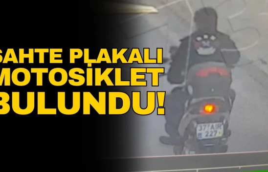 Sahte Plakalı Motosiklet Bulundu!