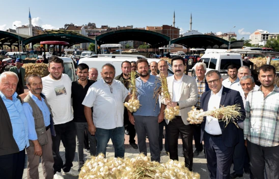 Sarımsak pazarını incelediler