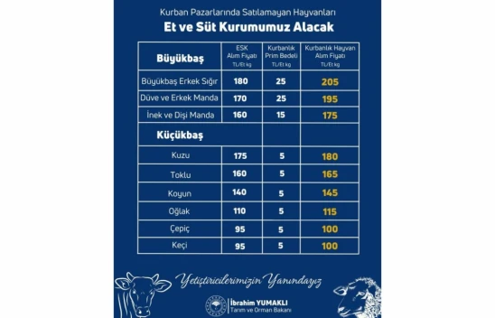 Satılmayan kurbanlıkları ESK alacak