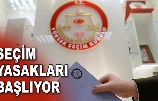 Seçim Yasakları Başlıyor