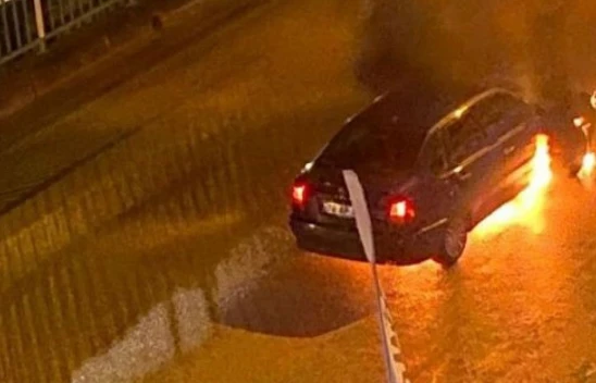 Seyir Halindeki Araç Alev Aldı