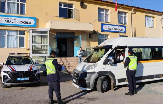 Sinop'ta Okul Servislerine Denetim