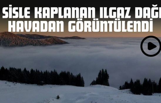 Sisle Kaplanan Ilgaz Dağı Havadan Görüntülendi