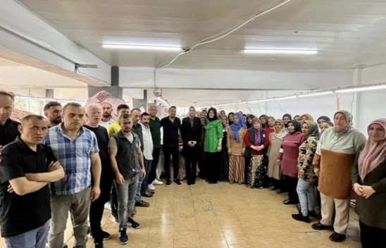 Sude Tekstil'i ziyaret ettiler