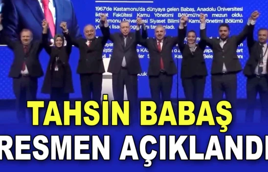 Tahsin Babaş Resmen Açıklandı