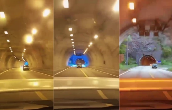 Tünellerde şerit değiştirerek trafiği tehlikeye atan sürücüye ceza