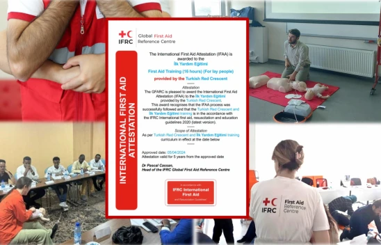 Türk Kızılay'ın İlk Yardım Eğitimine Uluslararası Tescil