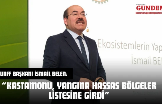 UNFF Başkanı İsmail Belen: 'Kastamonu, Yangına Hassas Bölgeler Listesine Girdi'