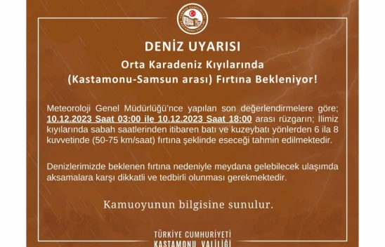 Valilik Uyardı, Fırtına Geri Geliyor