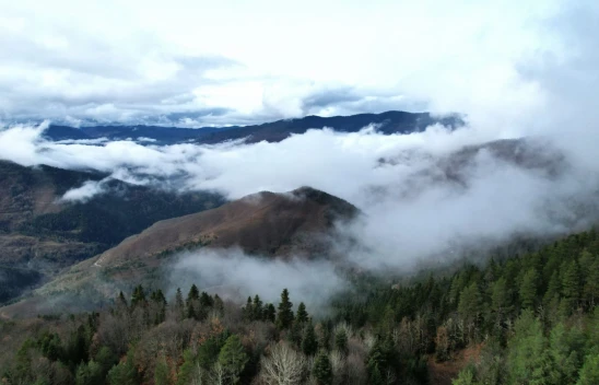 Yaralıgöz Geçidi'ndeki Sis Dron İle Görüntülendi