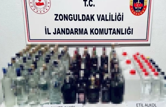Zonguldak'ta Kaçak Alkol Operasyonu