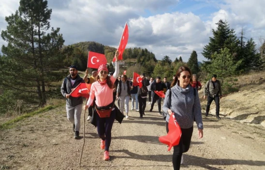 Tüm erleri şehit düşen köyde anlamlı yürüyüş