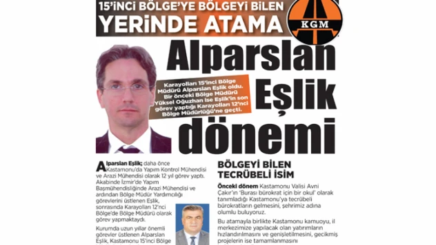 15'inci Bölge'ye bölgeyi bilen yerinde atama