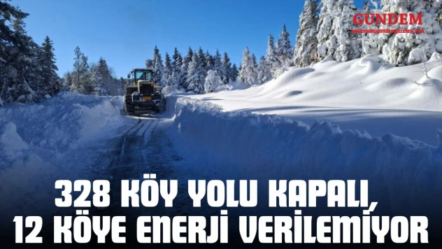 328 Köy Yolu Kapalı, 12 Köye Enerji Verilemiyor