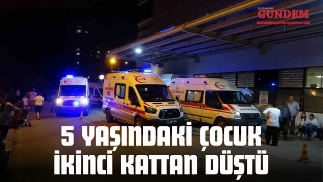 5 Yaşındaki Çocuk İkinci Kattan Düştü