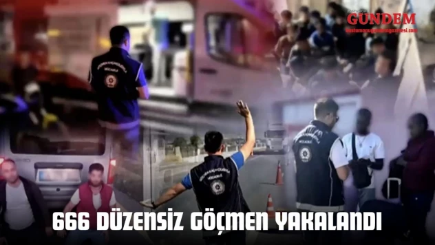 52 Göçmen Kaçakçısı Ve 666 Düzensiz Göçmen Yakalandı