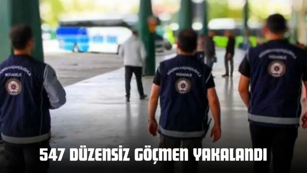 547 Düzensiz Göçmen Yakalandı
