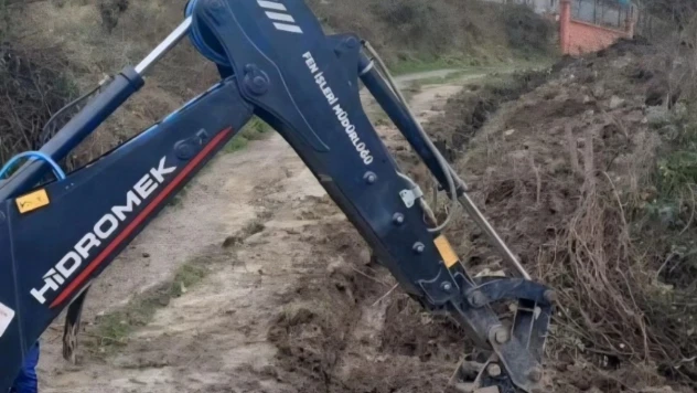 Abana'da Doğal Gaz Hattı Çalışmaları Sürüyor