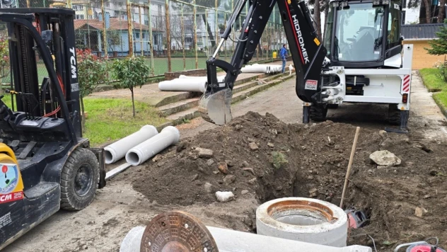 Abana'da Yağmur Suyu Gideri Çalışması