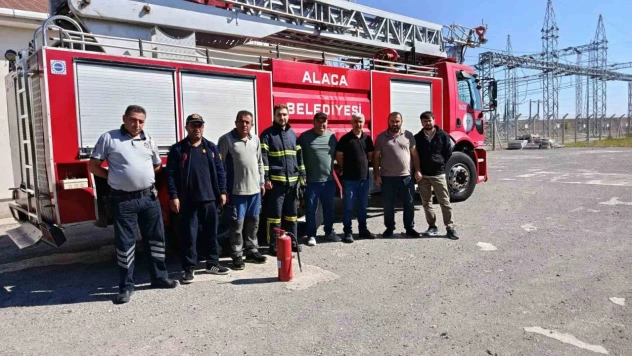 Alaca İtfaiyesinden Yangın Eğitimi