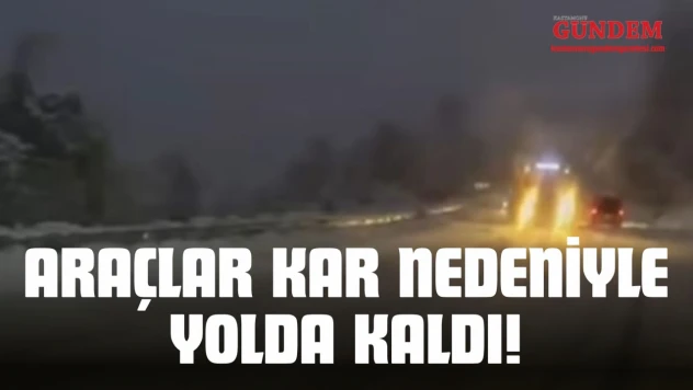 Araçlar Kar Nedeniyle Yolda Kaldı!