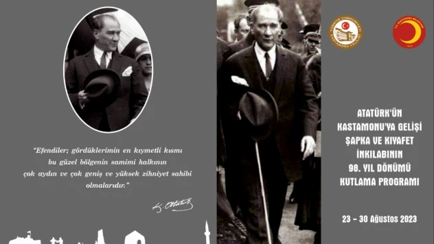Atatürk'ün Kastamonu'ya gelişi coşkuyla kutlanacak