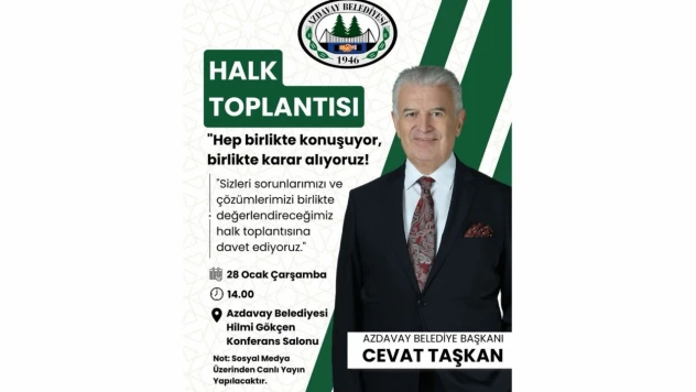 Azdavay'da Halk Toplantısı Düzenlenecek