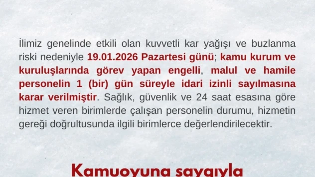 Bartın'da Kamu Çalışanlarına Kar Tatili