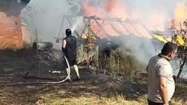 Bartın'da Samanlık Yangını