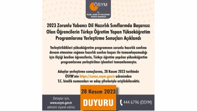 Başarısız Öğrencilerin Yerleştirme Sonuçları Açıklandı