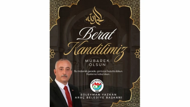 Başkan Yazkan'dan Berat Kandili Paylaşımı