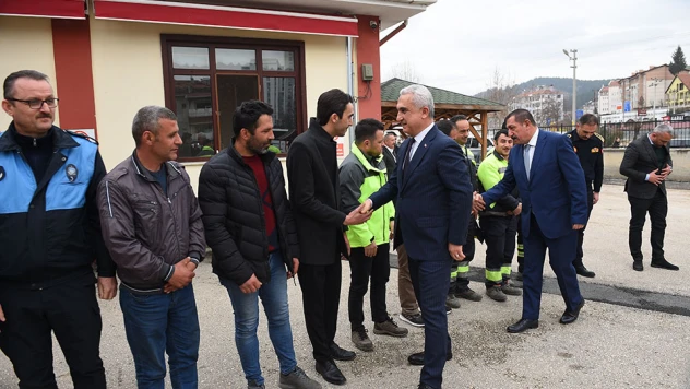 BELEDİYE EKİPLERİNE TEŞEKKÜR ZİYARETİ